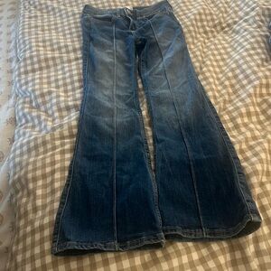 Abercrombie Kids high-rise flare jeans in dark